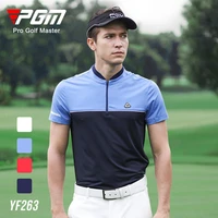pgm high quality apparel golf men short sleeve t shirts summer ball clothing quick dry breathable sports wear training shirts