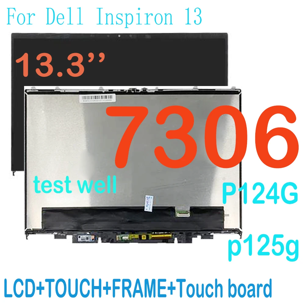 Оригинальный 13 3-дюймовый ЖК-дисплей для Dell Inspiron 7306 P124G P124G001 P125G001 с сенсорным