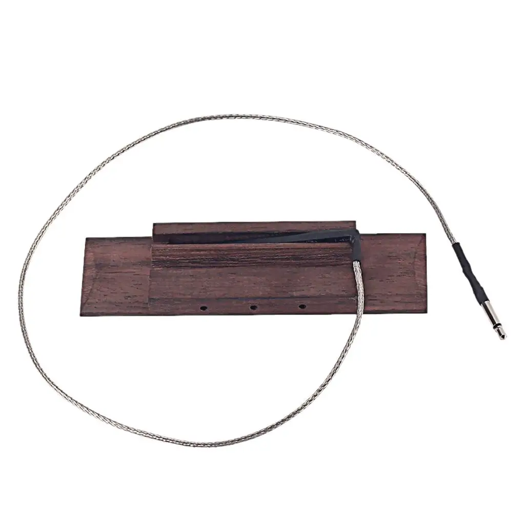 

90mm Wooden Bass Bridge 3 String Bass Cable Pickup Set for Musical Lovers