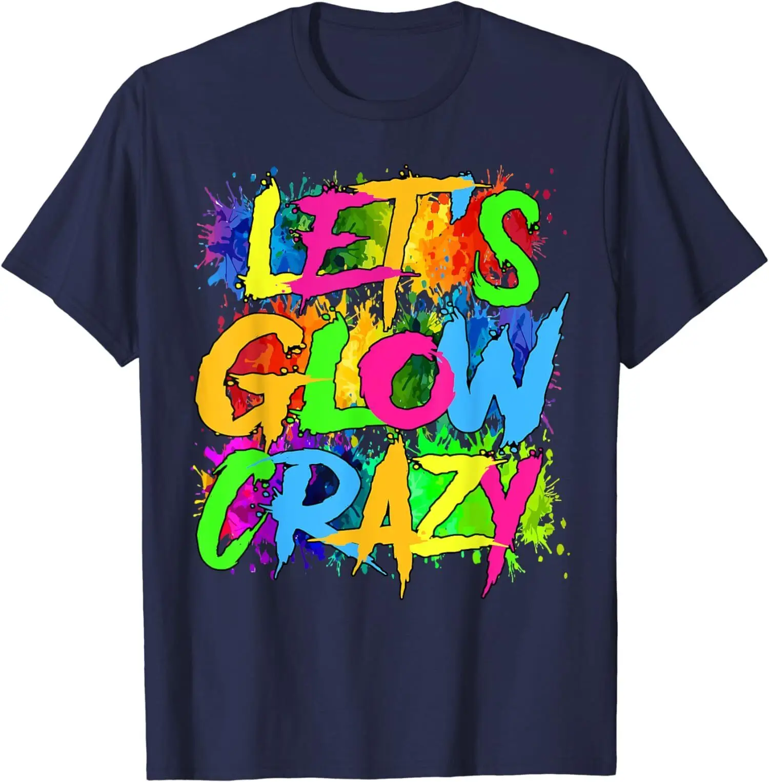 Футболка унисекс с надписью Let A Glow Crazy Retro