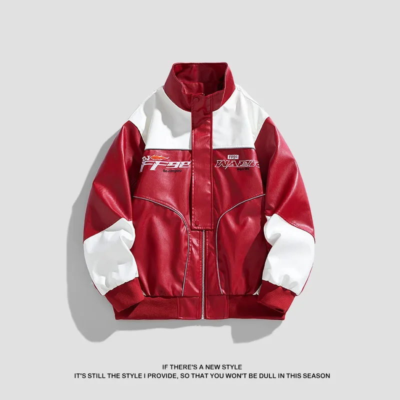 Мужская куртка из искусственной кожи Data Edition эксклюзивная Байкерская модель пары