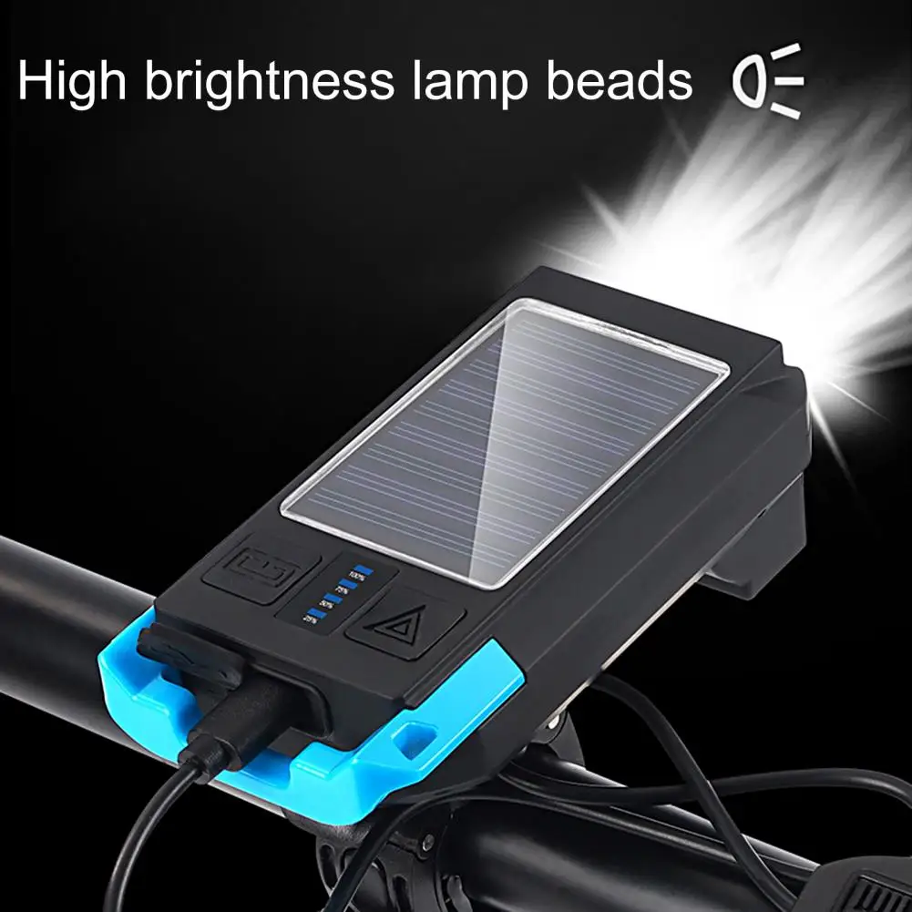 

Power Display with Horn Riding Lighting High Decibel Speakers Bike Headlight Bicycle Front Light for Outdoor Cycling