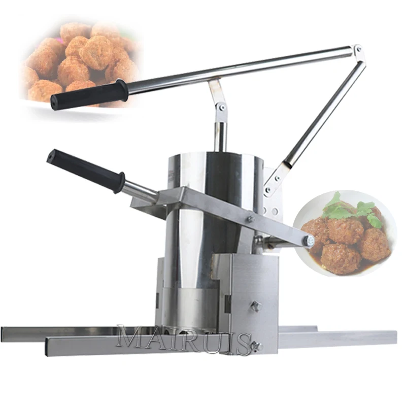 

Stainless Steel Meatball Forming Machine Hand Press Meat Ball Maker Manual Beef Fish Ball Extruding Machine