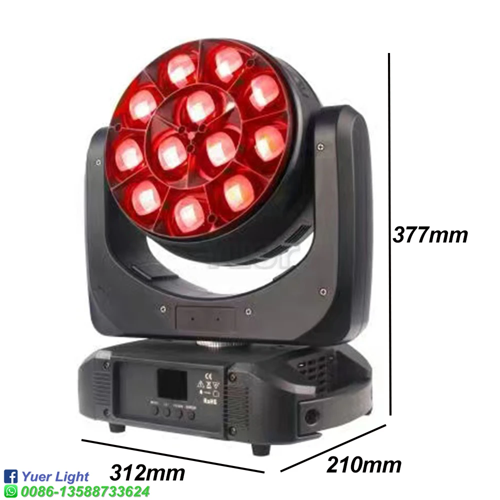 2 шт./лот светодиод с подвижной головкой 12x40 Вт RGBW 4 в 1 светодиоды мобильный свет