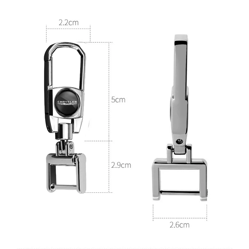 Высококачественный металлический автомобильный брелок для ключей с поворотом