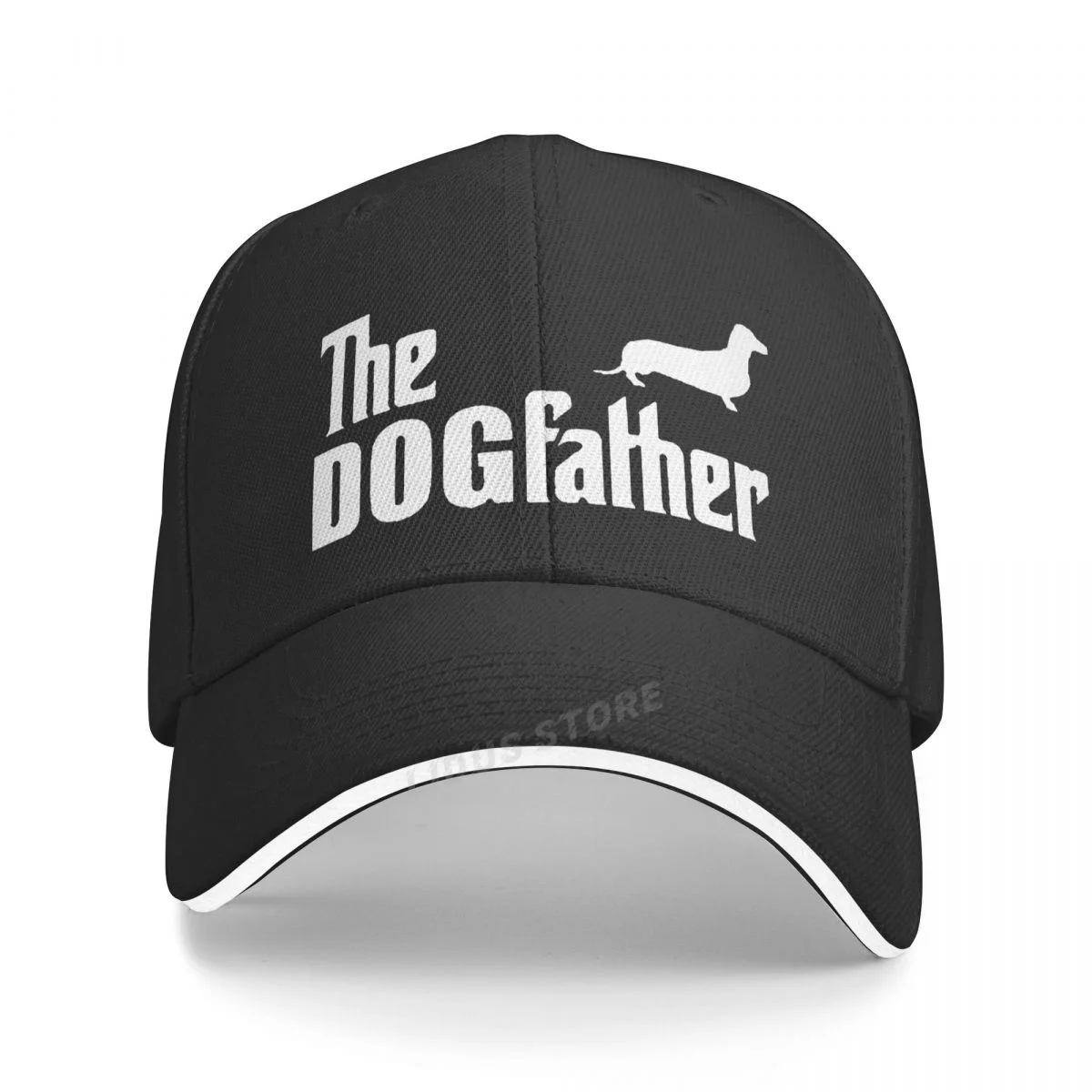 Dachshund Sausage Dog The Dogfather Funny Baseball Cap Men Summer Casual Dad Hat Fashion Unisex Adjustable Hip Hop Caps