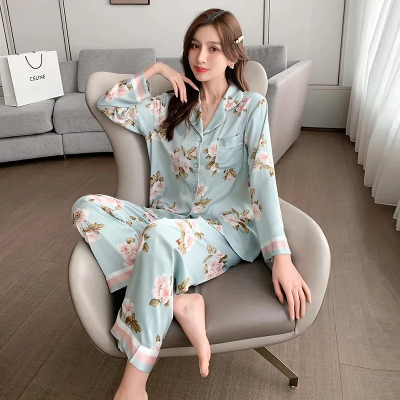 2022 new sexy pajamas women's ice silk home wear hot style  женское бельё  pajamas for women