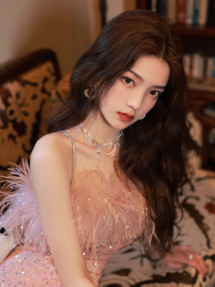 

French Evening Dresses for Women 2023 New Celebrity Dress Light Luxury Small Group High end Small Guys Can Wear Normally
