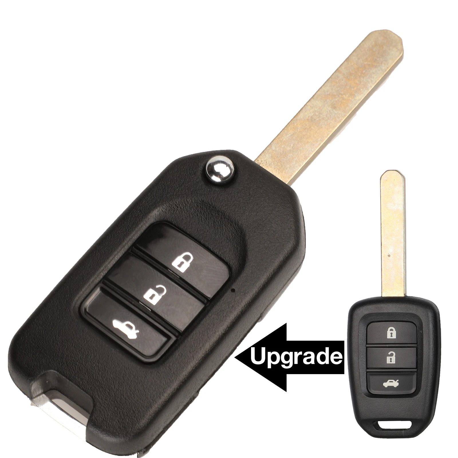 

Jingyuqin 2/3/4 BTN модифицированный корпус дистанционного ключа для Honda Accord CR-V FIT XRV VEZEL CITY JAZZ CIVIC HRV FRV Чехол для дистанционного ключа Fob