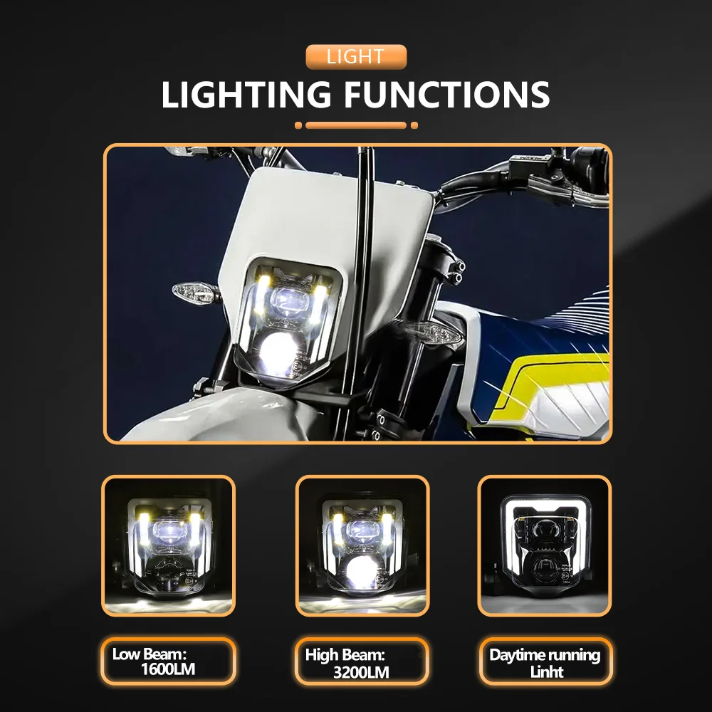 Мотоциклетная Фара Enduro Для Husqvarna 701 Светодиодная Supermoto TE TC FE FC Cafe Racer