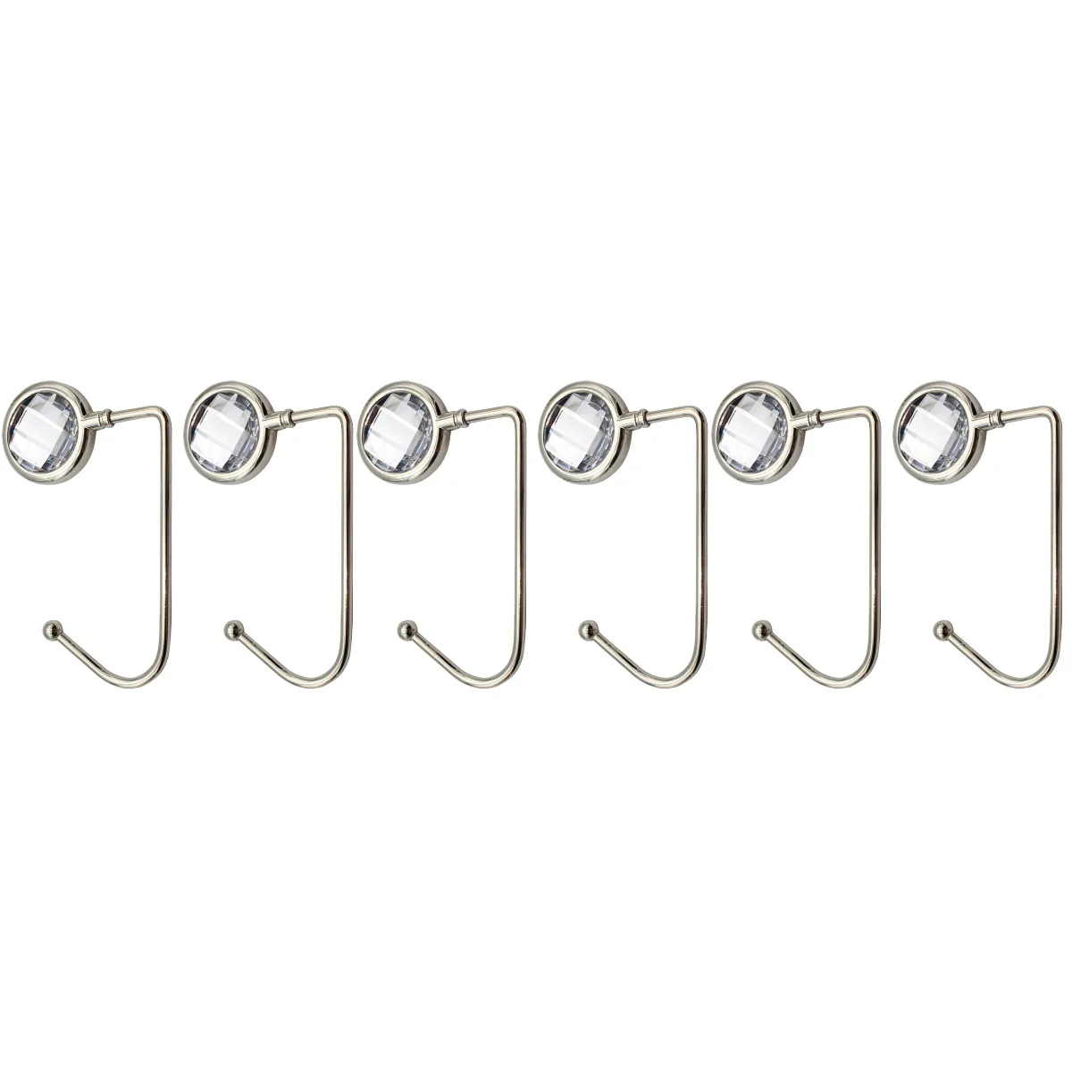 

6 pcs Alloy Bag Hooks Table Side Hooks Handbag Hangers Desktop Pouch Holders Durable Purse Hook (White)