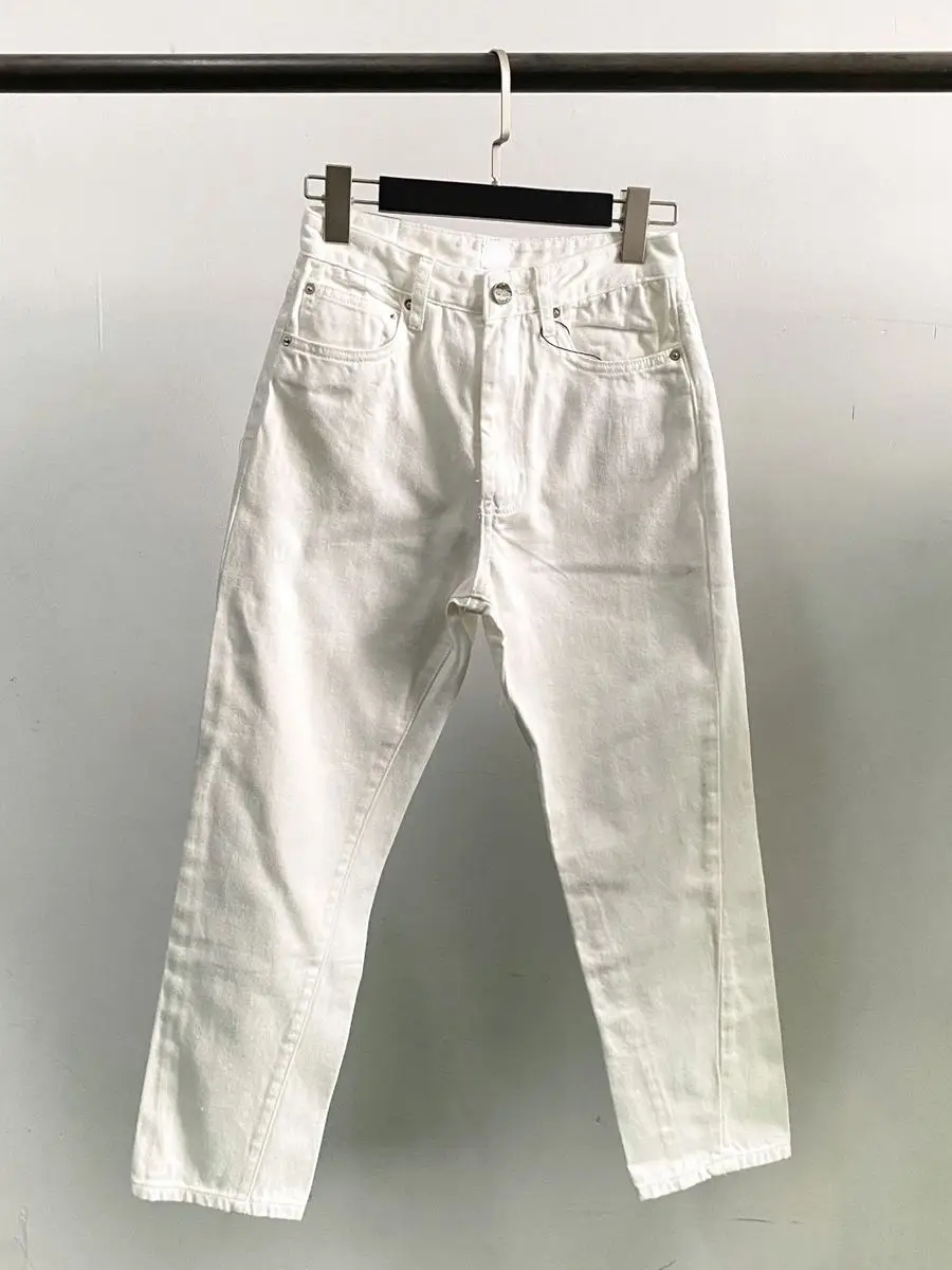 

Новинка лета 2021, хлопковые джинсы, прямые штаны, джинсы с высокой талией