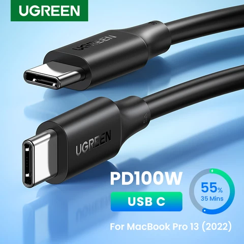 UGREEN 100 Вт USB C к USB C кабель для iPhone 15 MacBook iPad Pro Быстрая зарядка кабель 5A 100 Вт Тип C быстрое зарядное устройство PD кабель USB C
