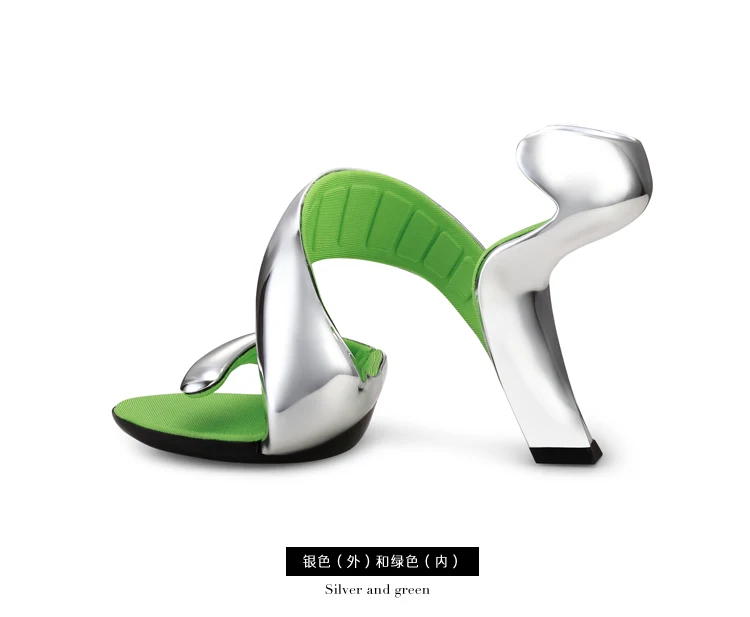 Special Designer Snake-like Shape Twining Slip-on Strange Heels Sandals Slingback Hollow Peep Toe Sexy Party 9cm Shoes Summer