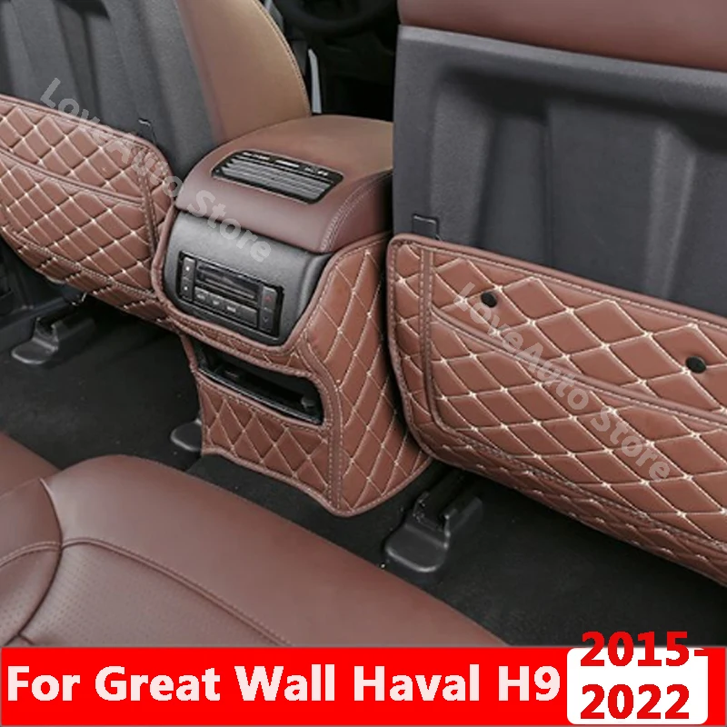 

For Great Wall Haval H9 2015-2022 Car Rear Seat Anti-Kick Pad Rear Seats Cover Back Armrest Protection Mat Accessories 2021 2020