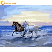 chenistory acrylic painting by numbers on canvas decorative paintings horse number painting for adults diy gift