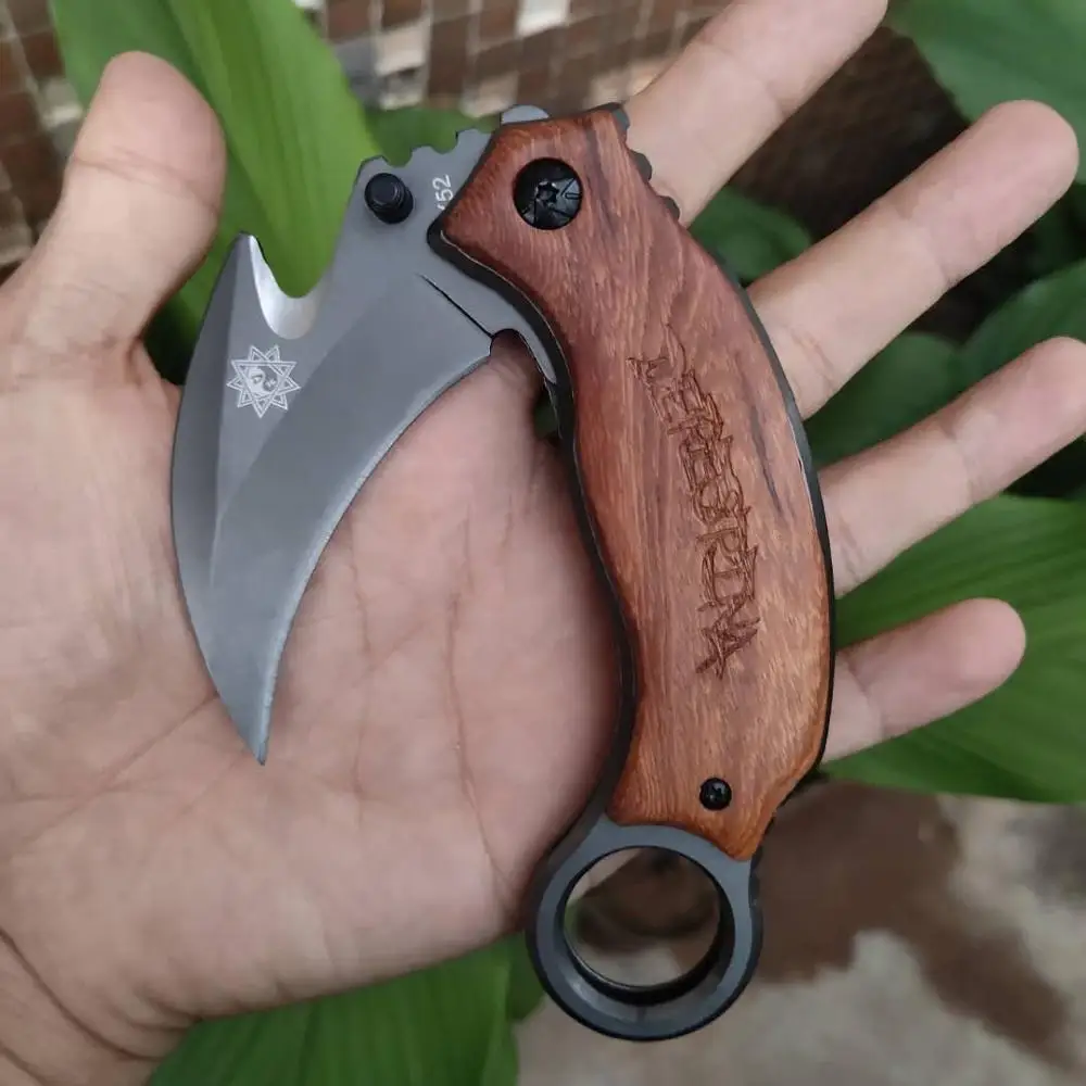 

CS counter-strike scabbard hunting camps to Karambit claw neck tactical fighting on foot survival battle self-defense tool2023