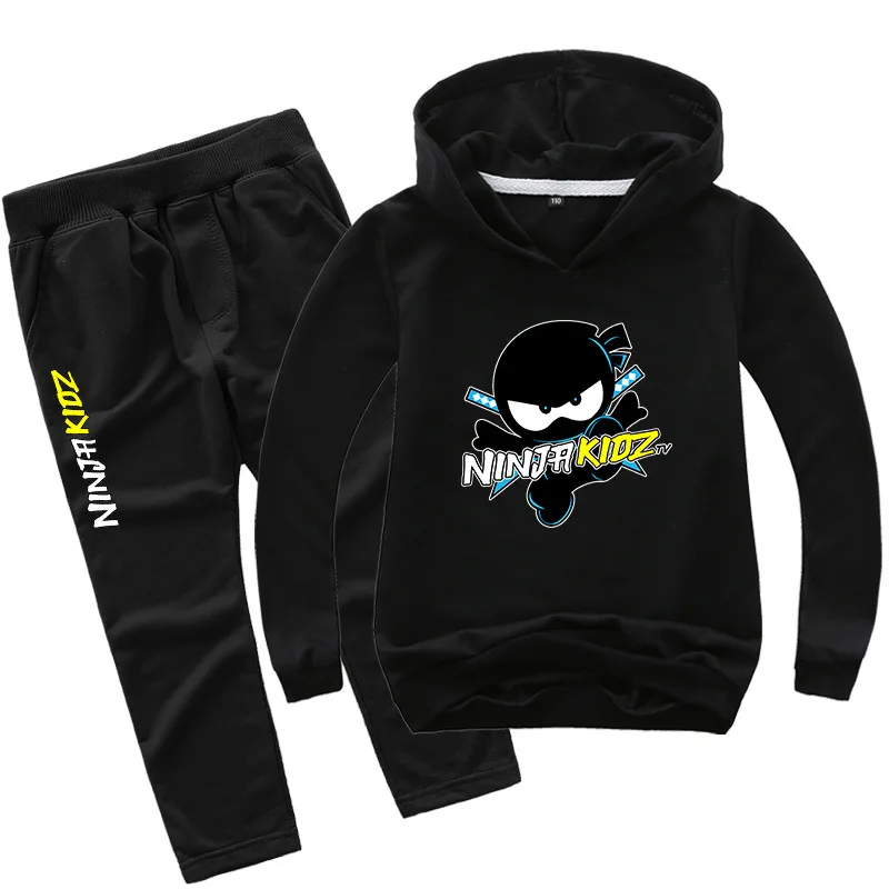 

Новинка, комплект одежды для мальчиков, весенне-осенняя модная толстовка, свитшот, ниндзя, Детская футболка с капюшоном, костюм, детская одежда для девочек