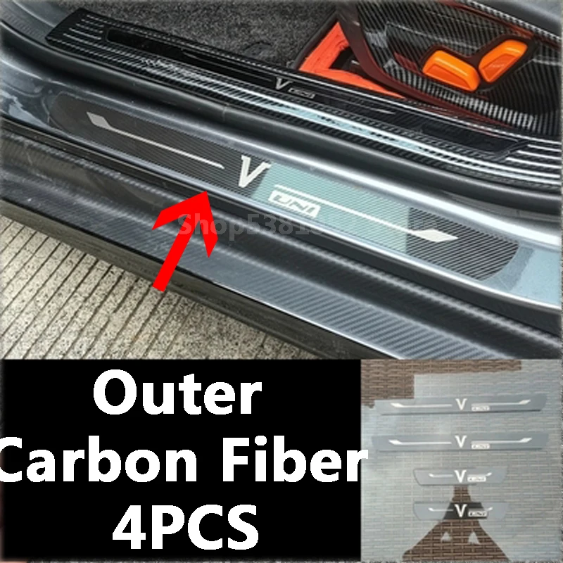 

Защитная Накладка на порог внешней двери автомобиля для Changan UNIV UNI-V 2022 2023 Защитная Наклейка на педаль аксессуары