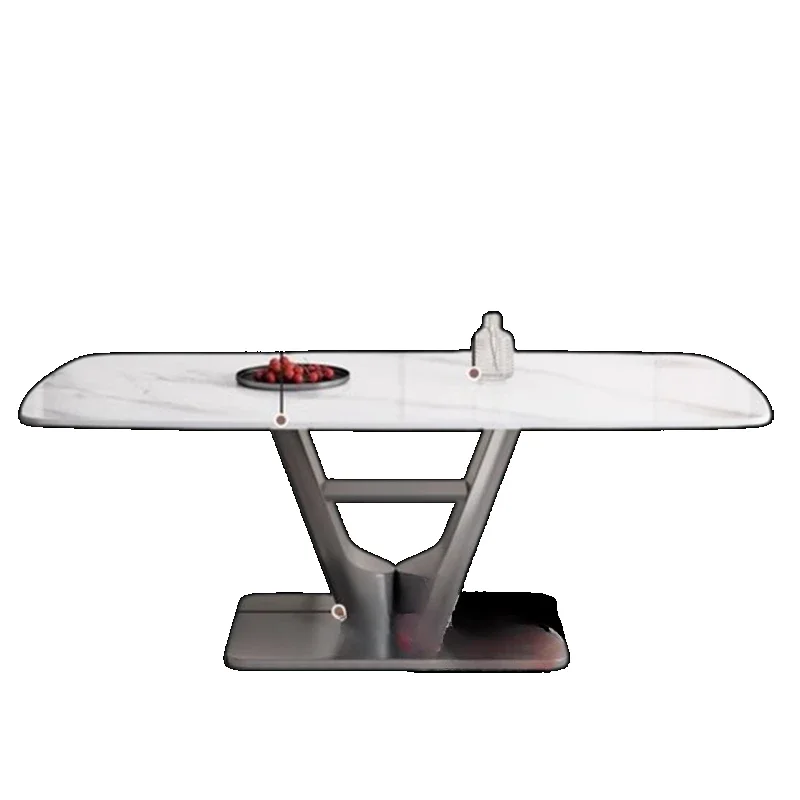 Прямоугольный роскошный обеденный стол уникальные водонепроницаемые белые