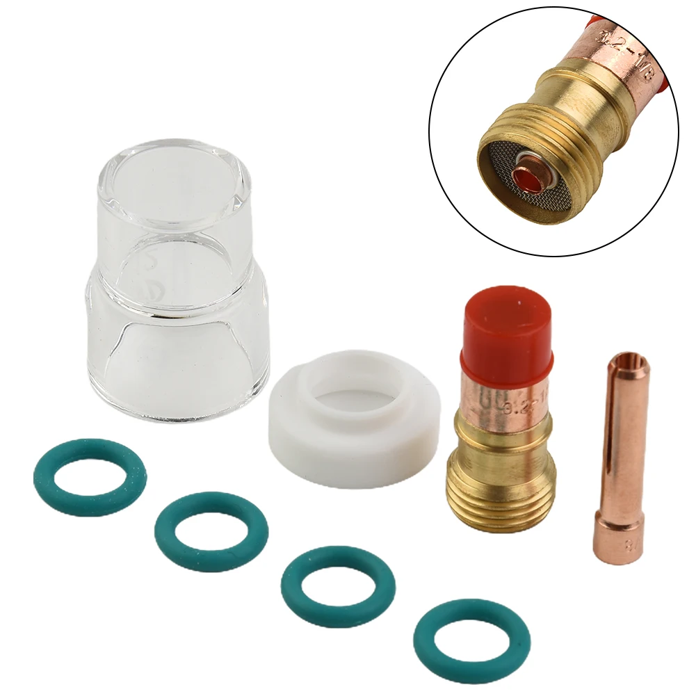 

Long Lasting and Reliable 8pcs Kit For WP 17/18/26 TIG Welding Torch Stubby Gas Lens #12 Heat Resistant Glass Cup