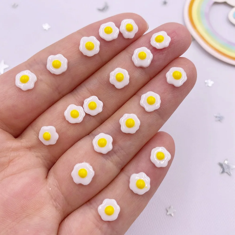 

100 шт. Разноцветные Милые Мини-яйца из смолы для ногтей с плоским основанием, статуэтка для рукоделия, украшение для свадьбы, скрапбукинга, п...