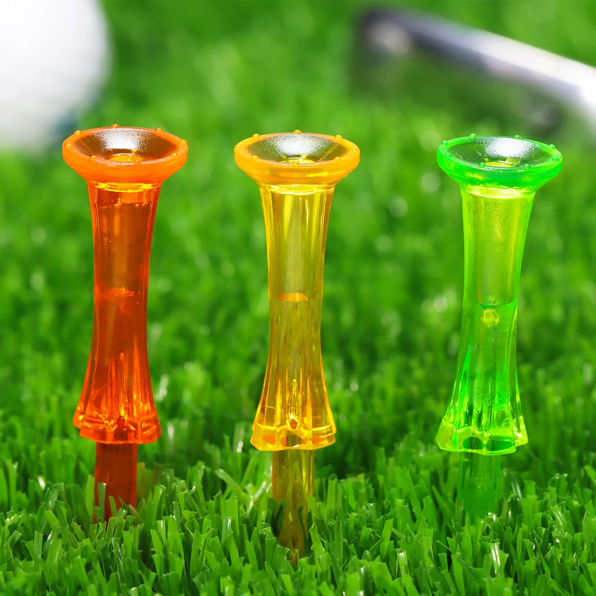 Golf Tees Plastic Unbreakable Teewide 80mm (50PK) PC Material is Super Durable Golf Tees Unbreakable Step Down Plastic Mixed