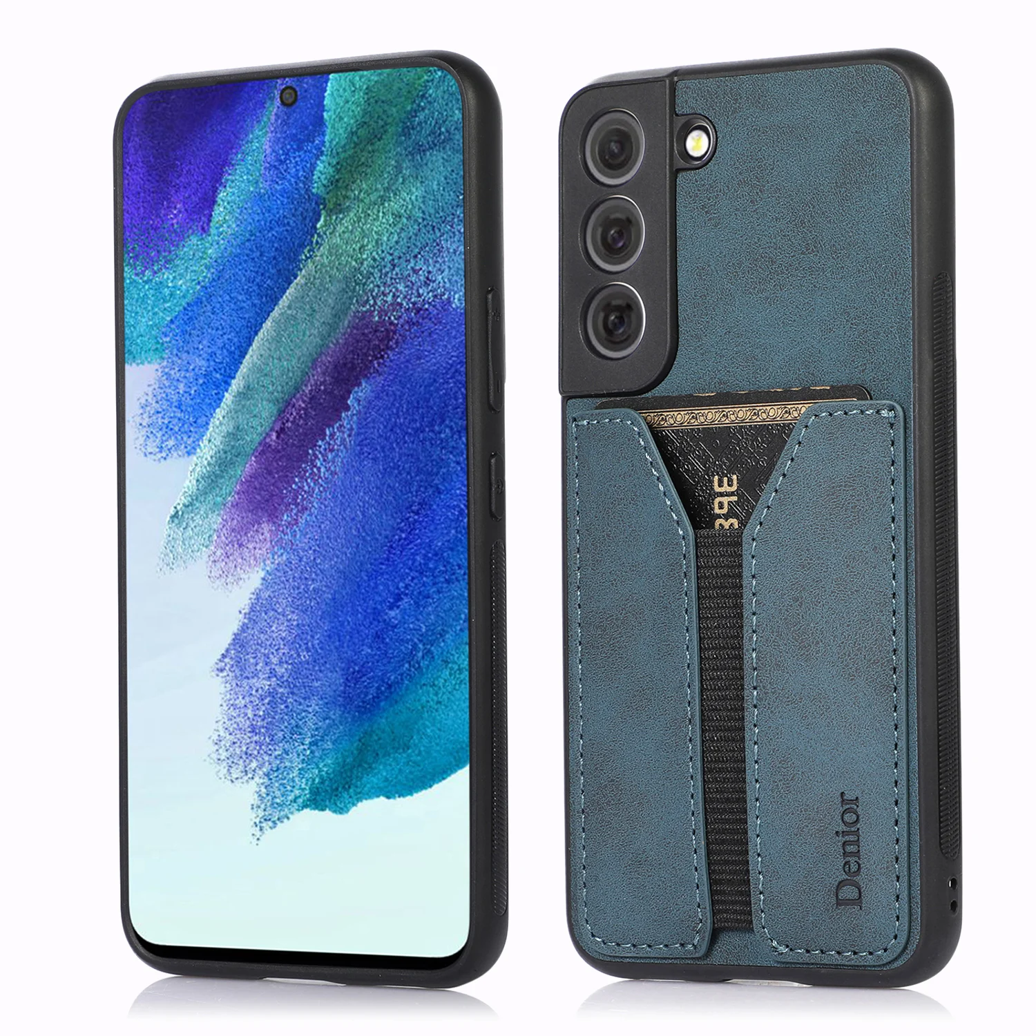 Note20 Elastic Card Slot Back Cases For Samsung Galaxy S22 S21 S10 S20+ Note 9 10 Plus Note 20 Ultra Note10 Pu Leather Cover