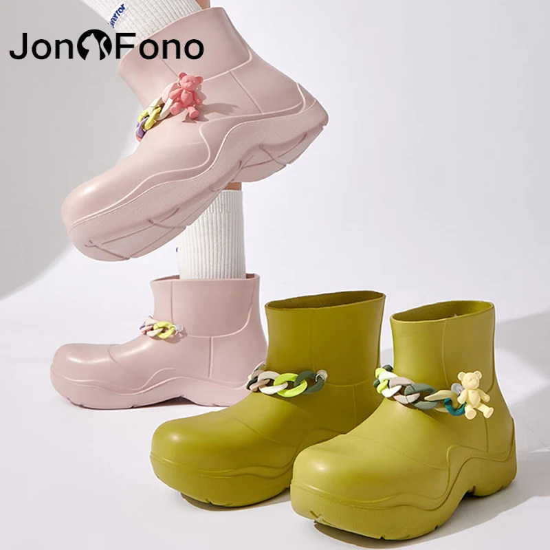 

Женские ботинки с металлической цепочкой, в стиле Ins