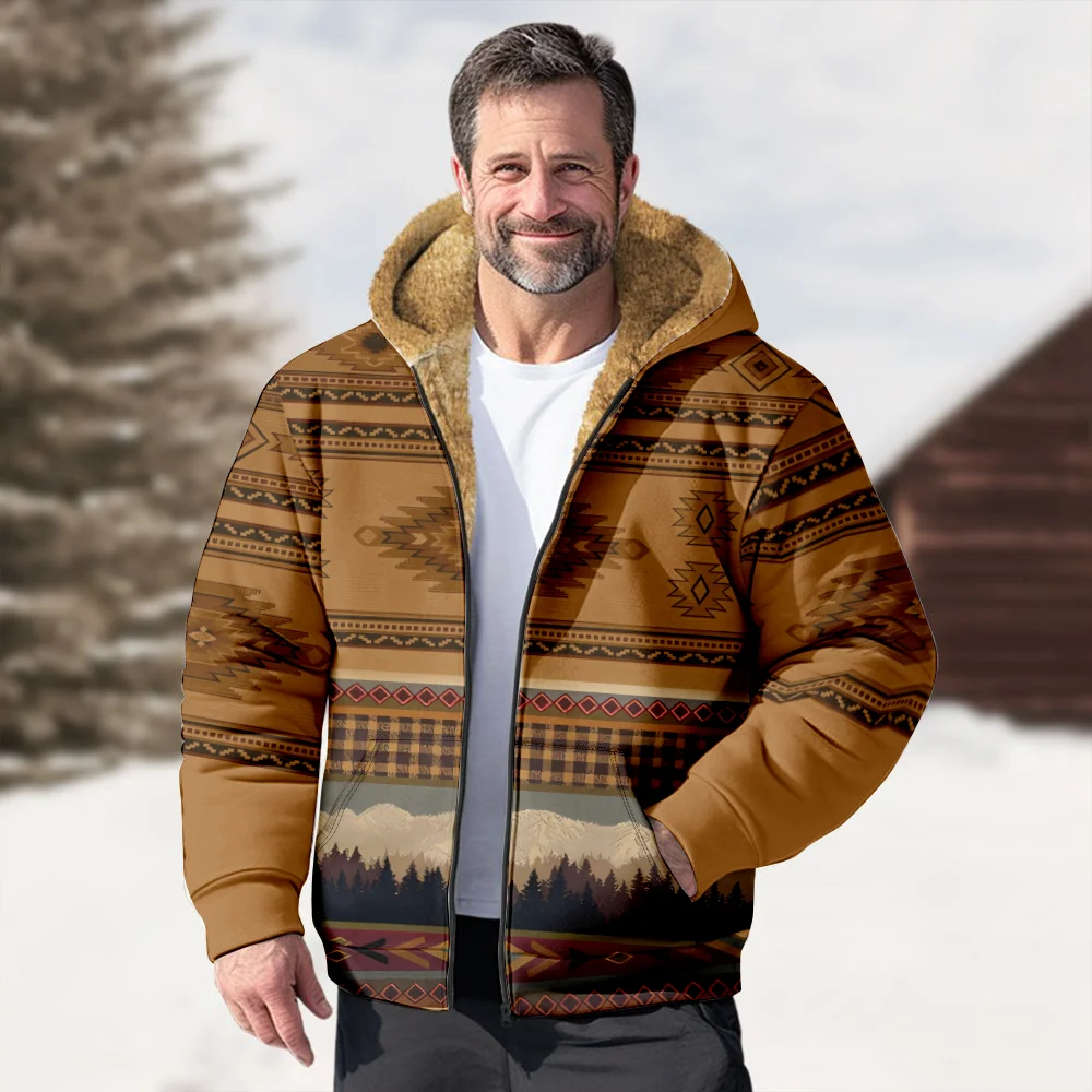 Мужские зимние куртки пальто популярные геометрические модные хлопковые с