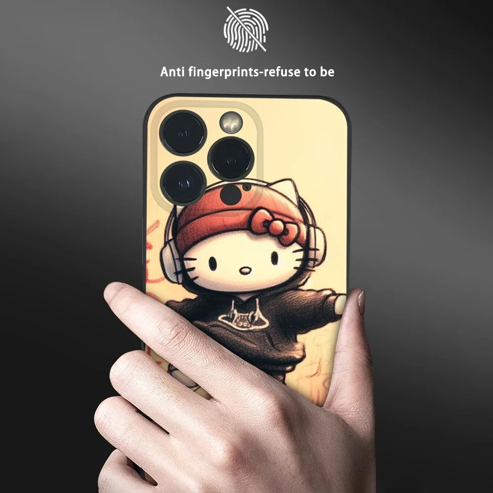 Чехол для телефона Hello Kitty Cool Skateboards iPhone 15 14 13 12 11 Pro Xs Max Mini XR X 78 Plus черный матовый