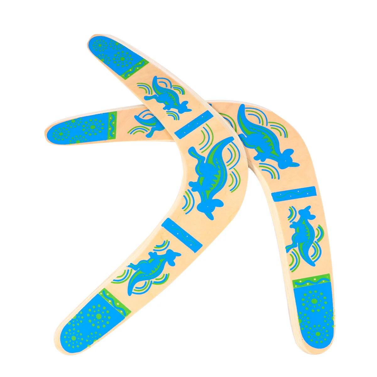

2 шт. Boomerang деревянный безопасный возвращающийся бумеранг, игрушки для отдыха, детская игрушка для игр на открытом воздухе, Семейная Игра на день рождения для детей (синий)