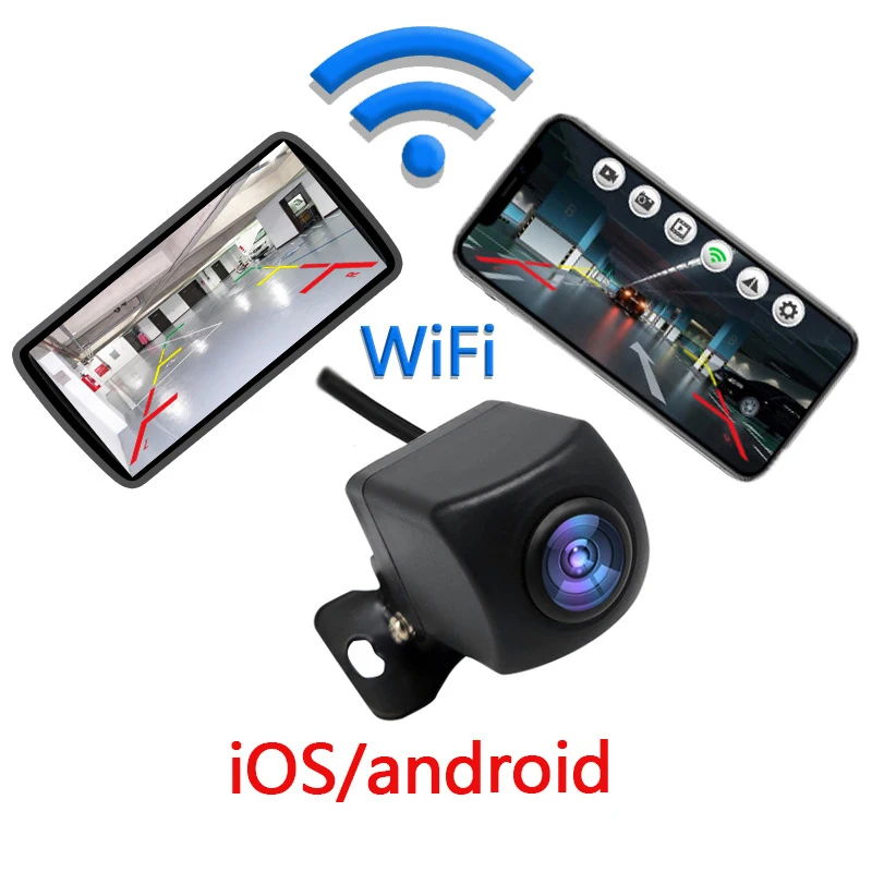 Car Reverse Camera Wireless WIFI HD  Rear View Camera for IOS Android Phone Video Recording With Free APP 12V For BMW For Toyota