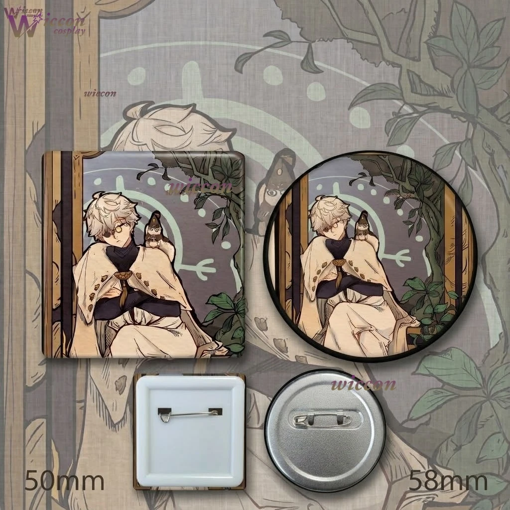 Фото Коллекционный брелок-значок YesOk Witch Hat Atelier Kiefley: аниме-брошь, брелок Cifer, подставка Tongari Boushi no Atelier Coco Qifli Kawaii №1