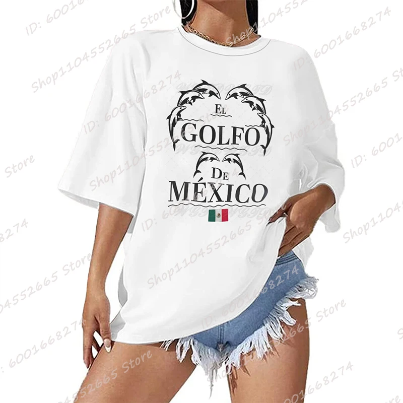 Golfo De Mexico Графические футболки для женщин и мужчин Летняя футболка большого