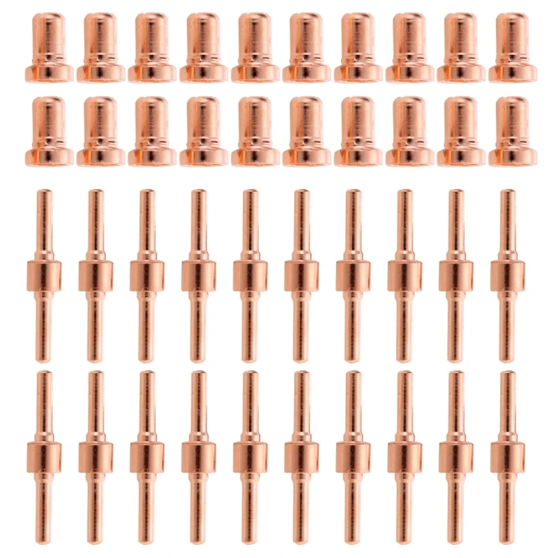 

40Pcs Extended Long Tip Electrode & Plasma-Cutter Nozzles Consumable Kits For PT31 LG40 40A Plasma-Cutting Torch Fitting