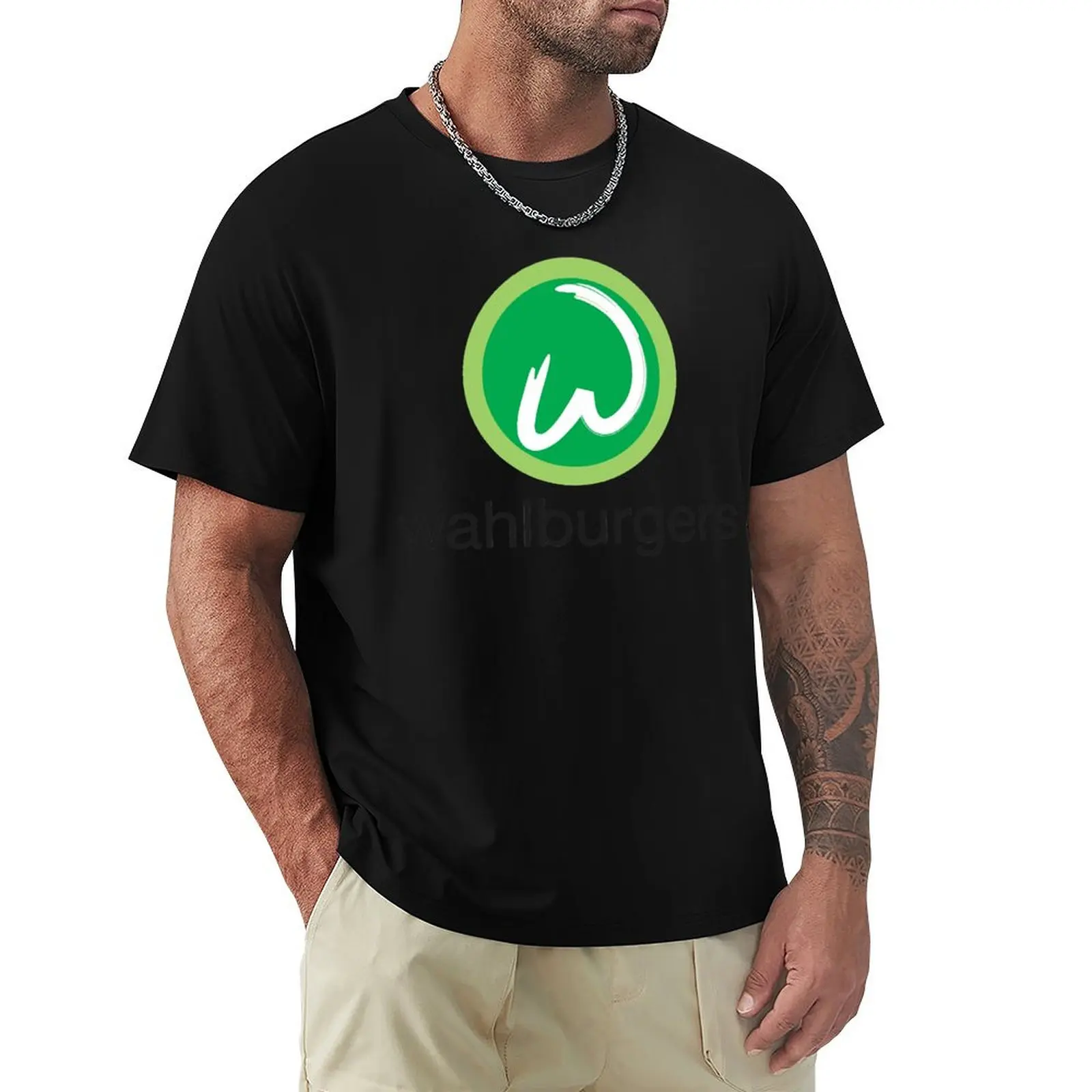 Фото Футболка Wahlburgers Resto, повседневная, большого размера №1