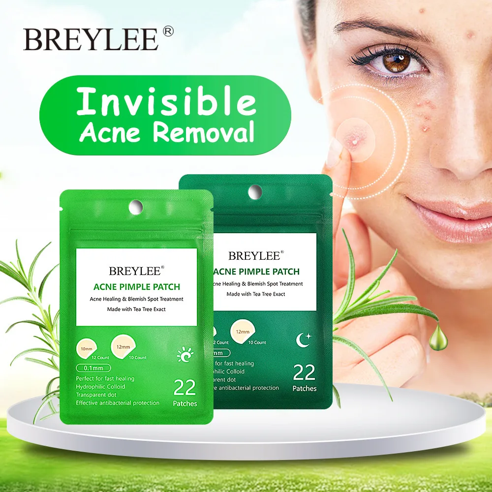 

BREYLEE Acne Pimple Patch Stickers Acne Treatment Pimple Remover Tool Blemish Spot Facial Mask Skin Care Waterproof 22 Patches