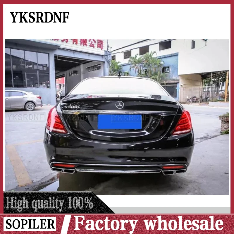 W222 спойлер из углеродного волокна AMG стиль Багажник губа багажника для Mercedes S