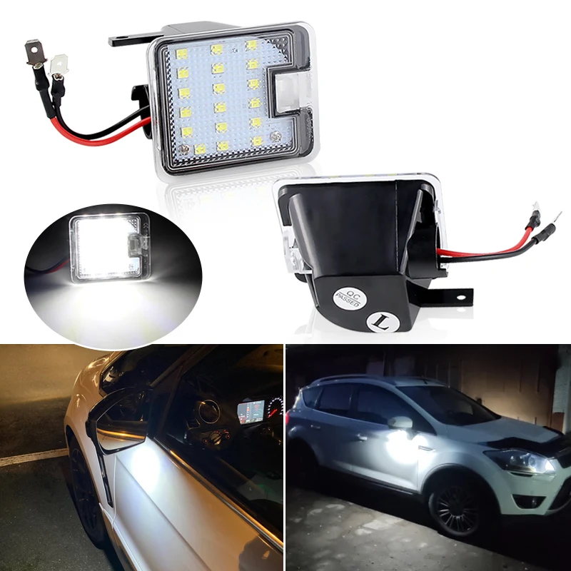 

2x CANBUS LED Under Mirror Puddle light for Ford Focus MK3 MK2 Mondeo MKIV MKV Kuga C-Max Escape S-Max Under Mirror Welcome Lamp