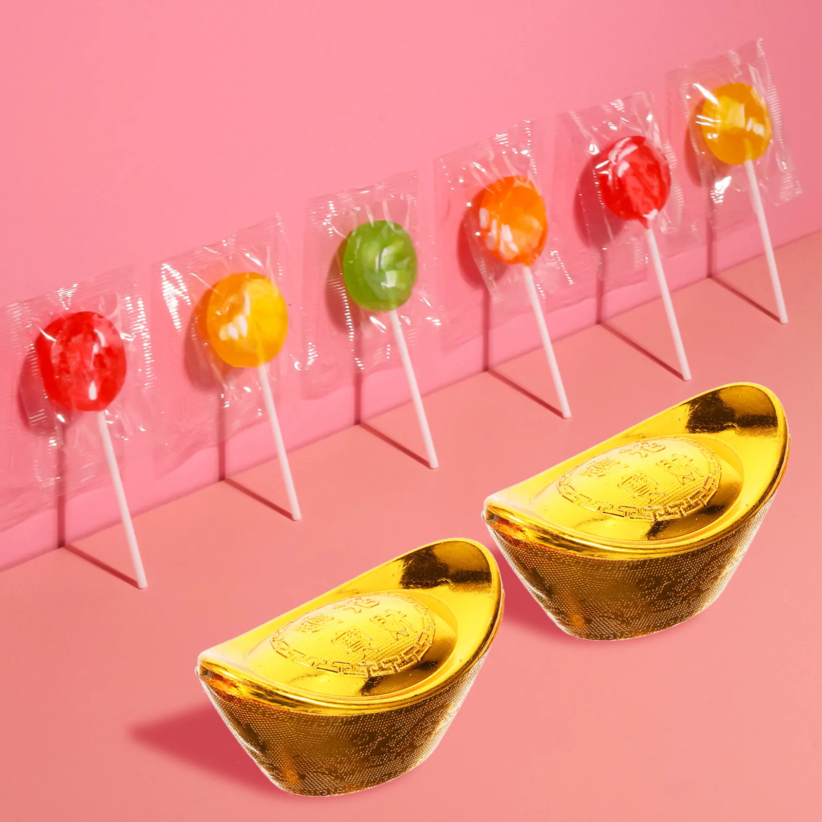 12 шт. коробка для конфет китайский декор реквизит богатство удача золотая