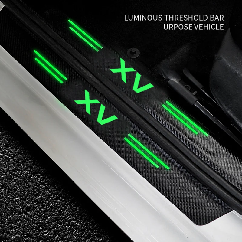 Светящиеся наклейки на порог автомобиля Стайлинг для Subaru XV логотип эмблема