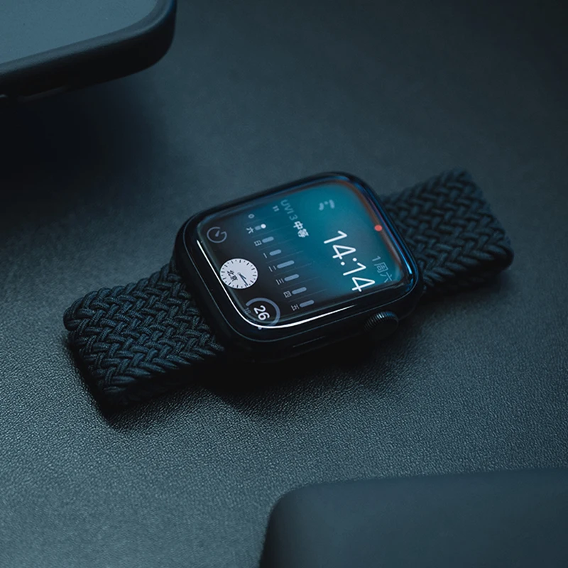 

Для Apple Watch, Плетеный одинарный ремешок, разные размеры, ремешки iwatch 5/6/2/1 49 мм 45 мм 44 мм 40 мм 41 мм, apple watch
