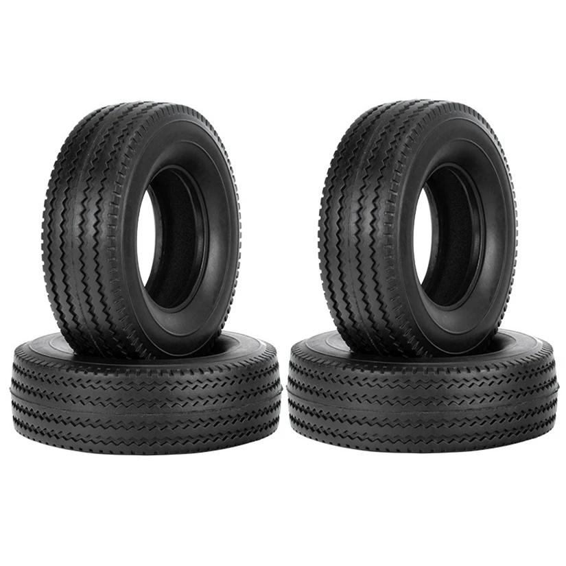 

4pcs 25mm Hard Rubber Tires for 1/14 Tamiya RC Semi Tractor Truck Tipper MAN King Hauler ACTROS SCANIA Upgrade Parts