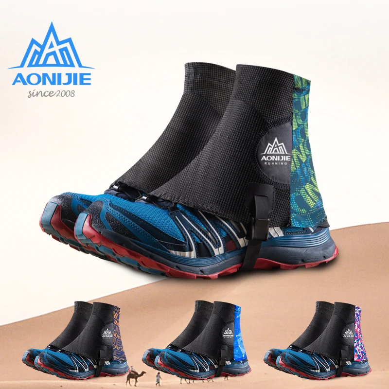 

AONIJIE Reflective Shoe Covers Outdoor Unisex High Running Trail Gaiters Protective Sand proof For Triathlon Marathon Hiking