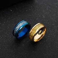 trendy dragon pattern mens stainless steel ring european and american style high quality personalized jewelry new jewelry
