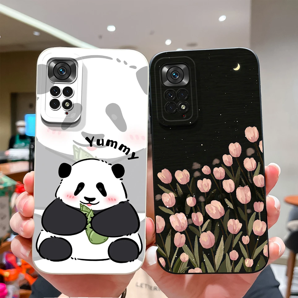 Чехлы для Xiaomi Redmi Note 11 чехол с бабочкой мягкий силиконовый прочный 4G Coque Redmi11 5G