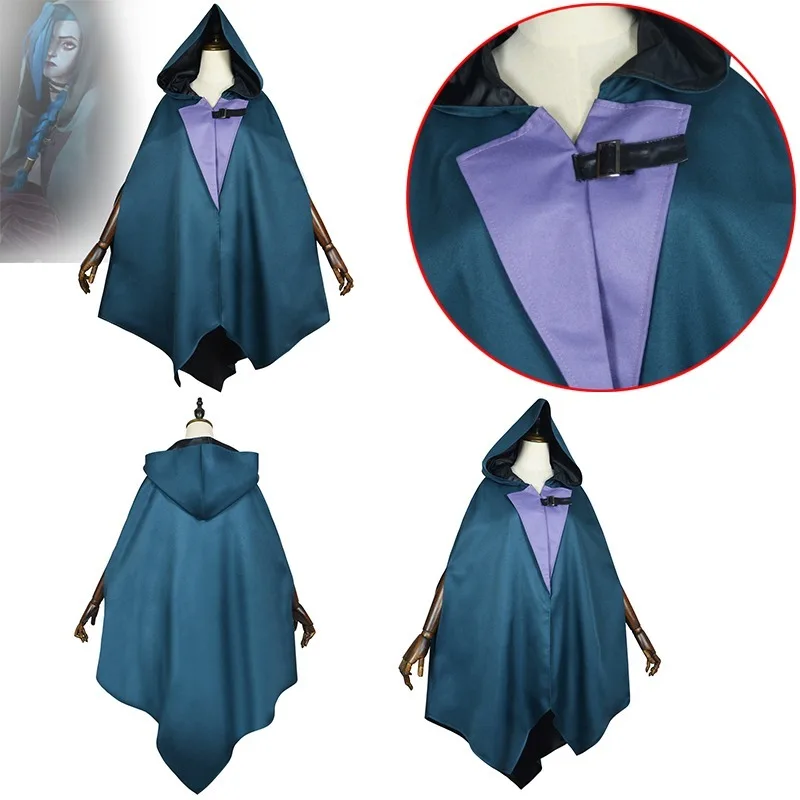 Битва за двух городов Jinx плащ с капюшоном аксессуары для персонажей аниме игра на