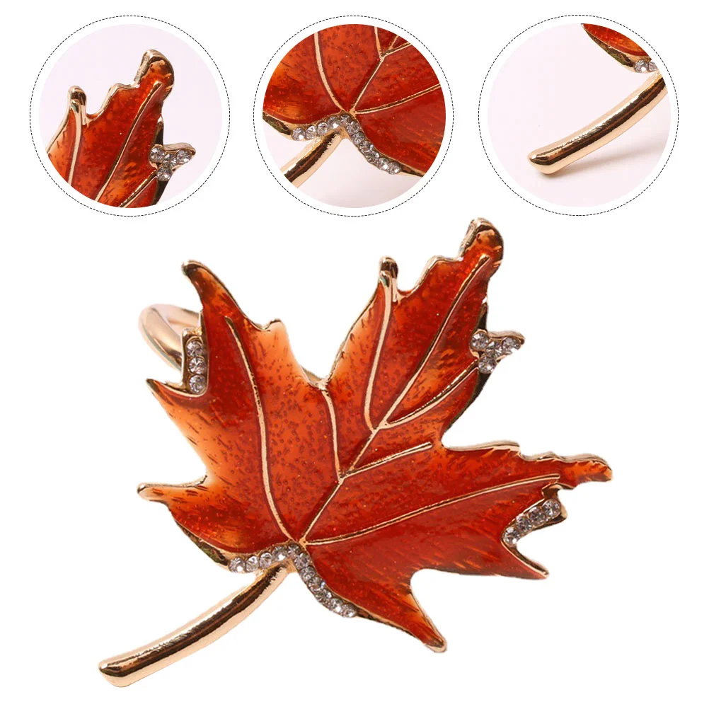 

Napkin Ring Rings Holder Thanksgiving Buckle Decor Table Autumn Christmas Fall Harvest Maple Serviette Holders Leaf Wedding