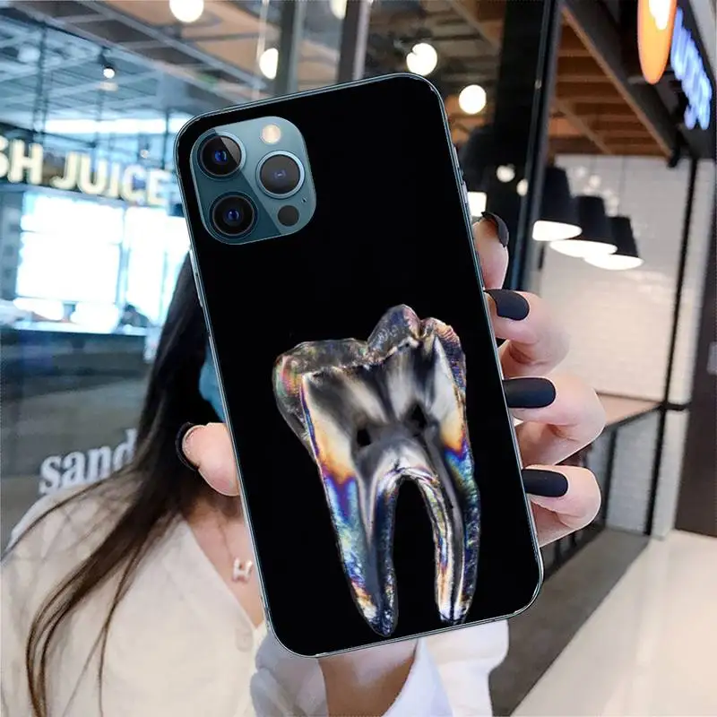 Смешной зубастый чехол для телефона Iphone 11 12 13 Pro Max 5s 6s 7 8 Plus X Xr Xs Se 2020 Mini.